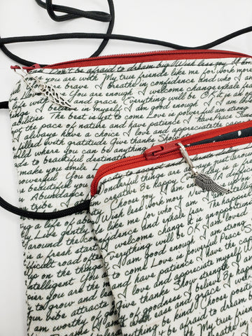 Affirmation Go-Anywhere Bag - Red Zipper, Black Cord