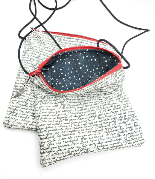 Affirmation Go-Anywhere Bag - Red Zipper, Black Cord