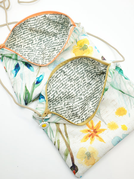 Affirmations Bag - Apricot or Tan Zipper