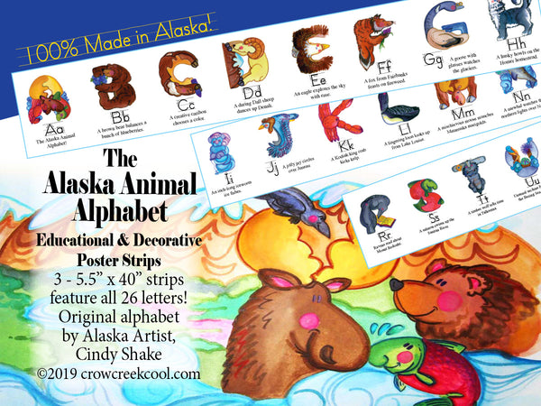 Alaska Animal Alphabet Poster Strips