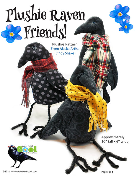 Plushie Raven Friends - Digital Download Pattern