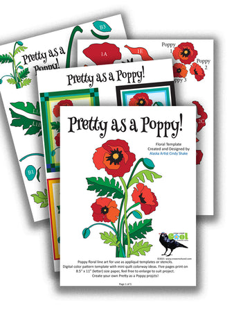Pretty as a Poppy - Digital Download Floral Template