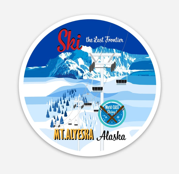 Ski the Last Frontier Sticker