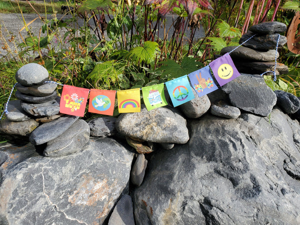 Happy Van Travel Flags
