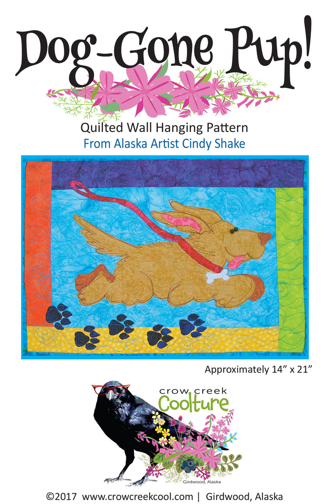 Quilted Wall Hanging Pattern - Dog Gone Pup!