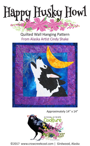 Quilted Wall Hanging Pattern - Happy Husky Howl
