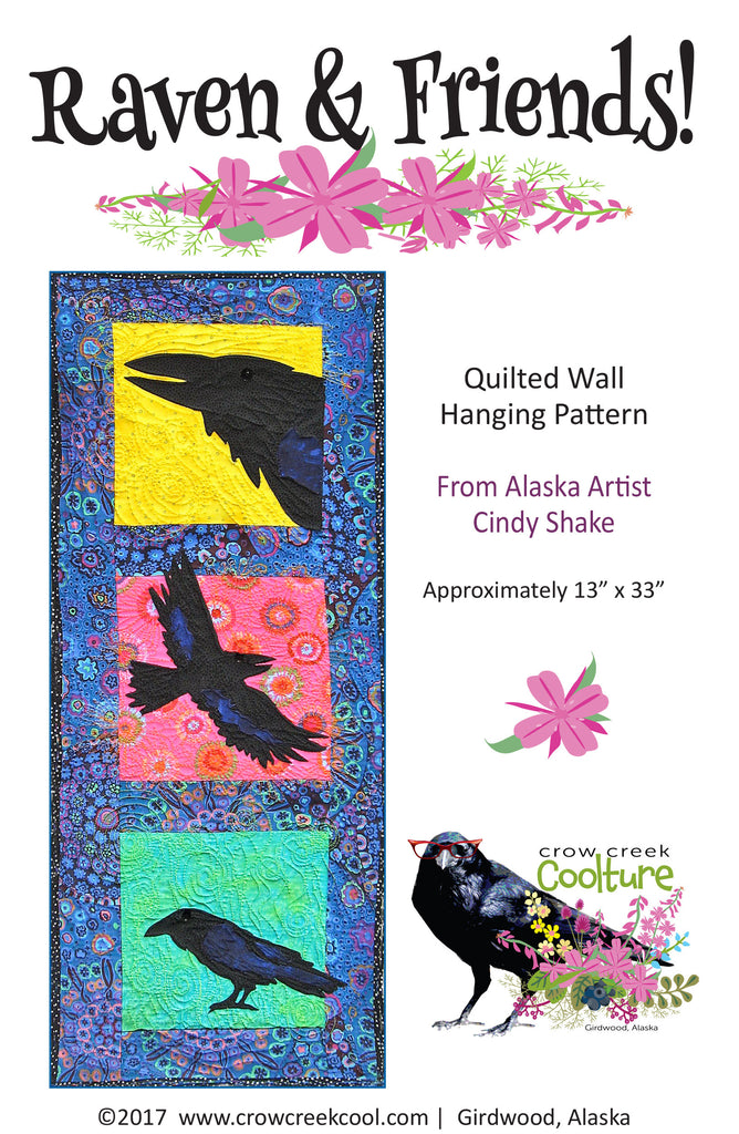 Quilted Wall Hanging Pattern - Raven & Friends!