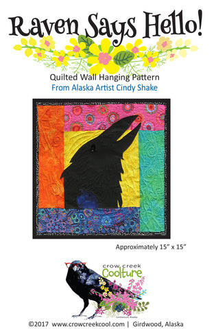 Quilted Wall Hanging Pattern - Raven Says Hello!