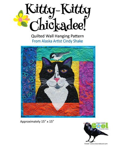 Kitty Kitty Chickadee - Digital Download Quilted Wall Hanging Pattern
