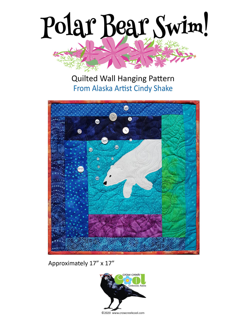 Polar Bear Swim - Digital Download Quilted Wall Hanging Pattern