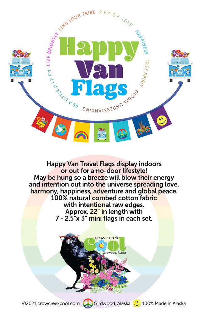 Happy Van Travel Flags