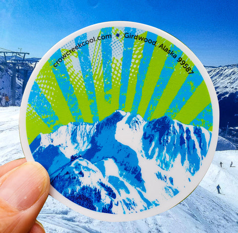 Mt. Alyeska Sunrise Burst - Sticker