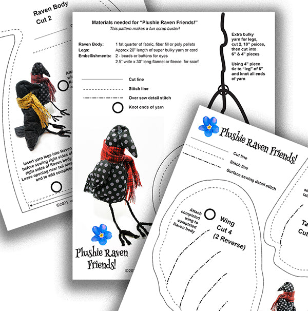 Plushie Raven Friends - Digital Download Pattern – Crow Creek Cool plushie-raven-friends-digital-download-pattern-crow-creek-cool